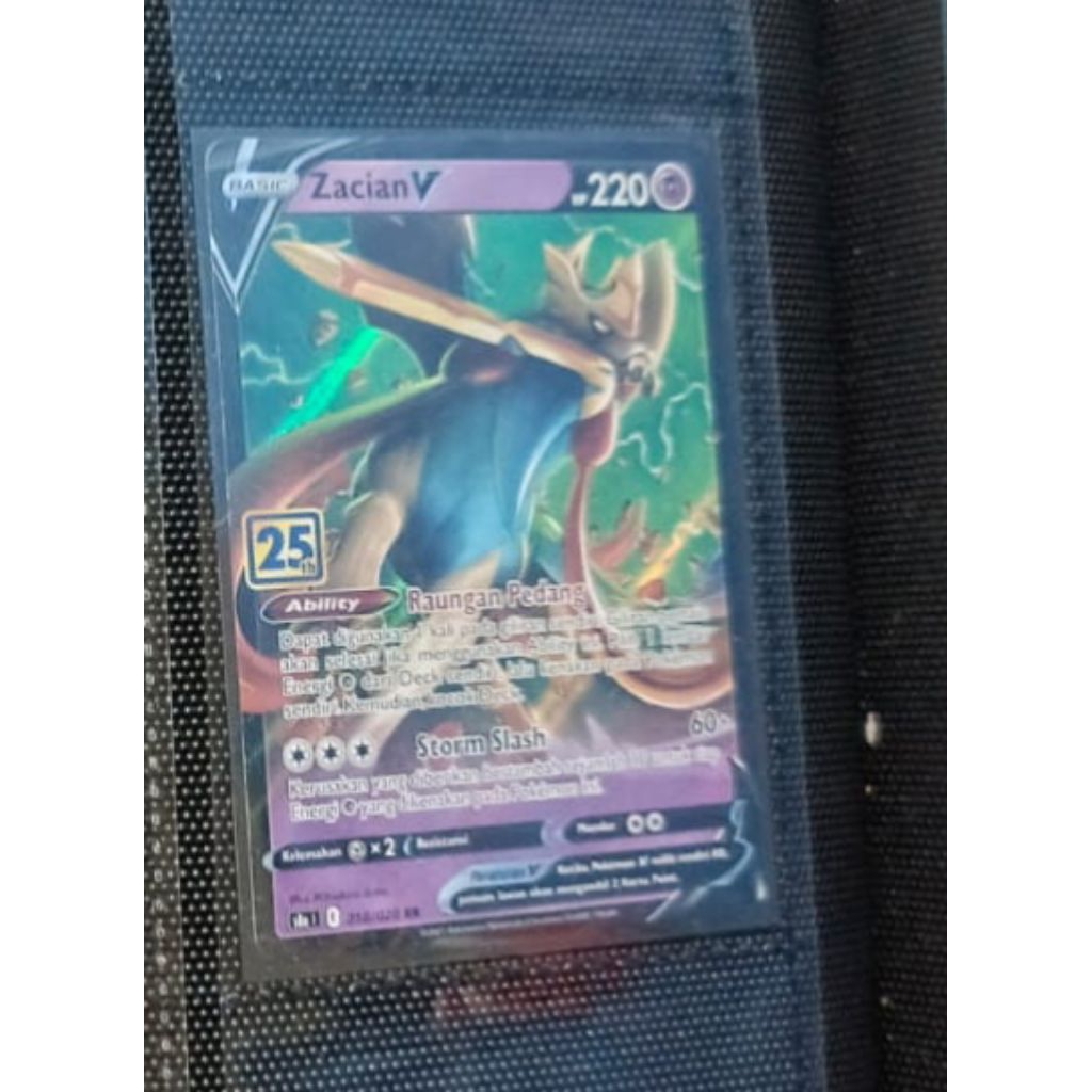 Pokemon indonesia TCG zacian V 018/028
RR s8a 25th