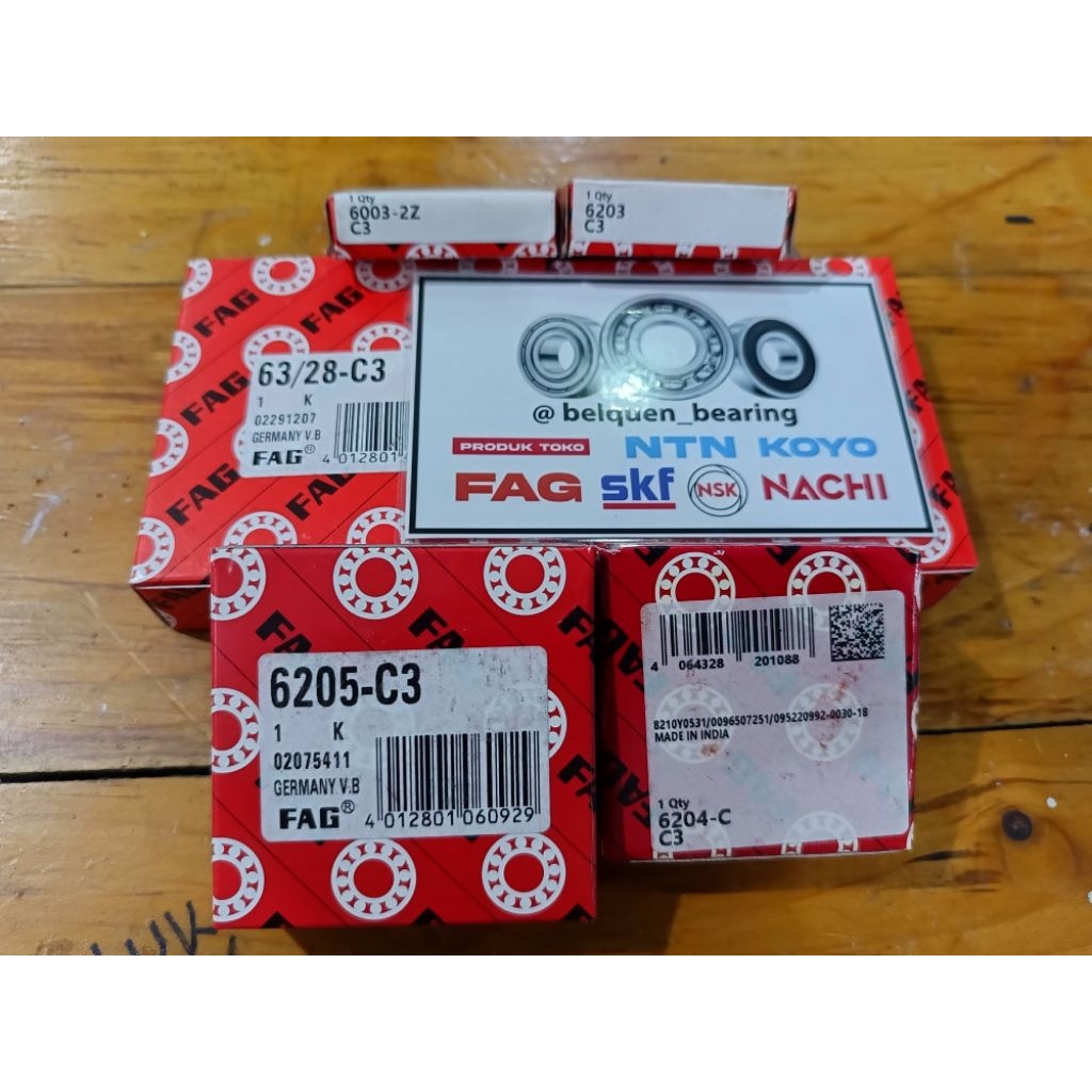 Bearing 63/28 C3 Fag Set Kruk As Rasio Scorpio/Scorpio Z Fulset C3