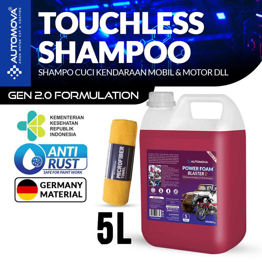AUTOMOVA - Sabun Cuci Touchless Shampoo Mobil Motor Power Foam Blaster 5 Liter