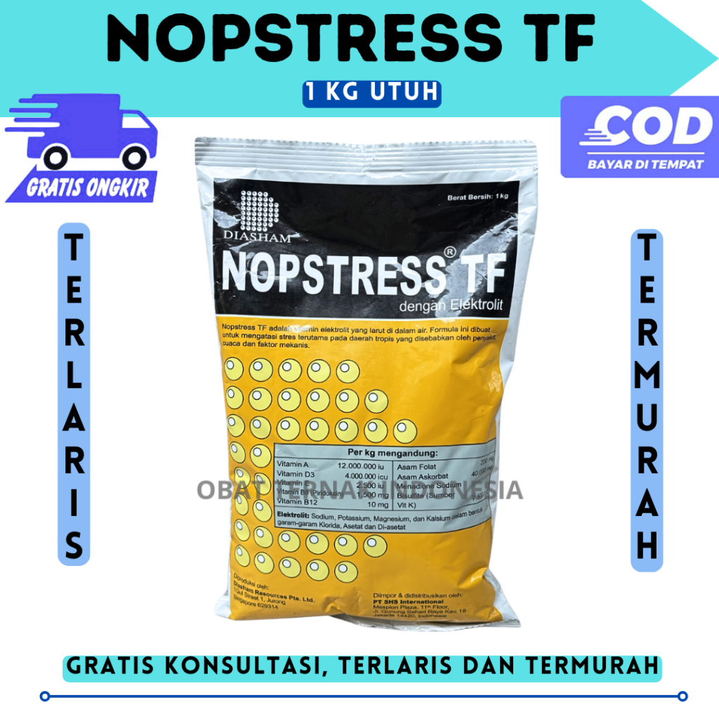 NOPSTRESS TF 1 KG - Kuning Vitamin Elektrolit Untuk Hewan