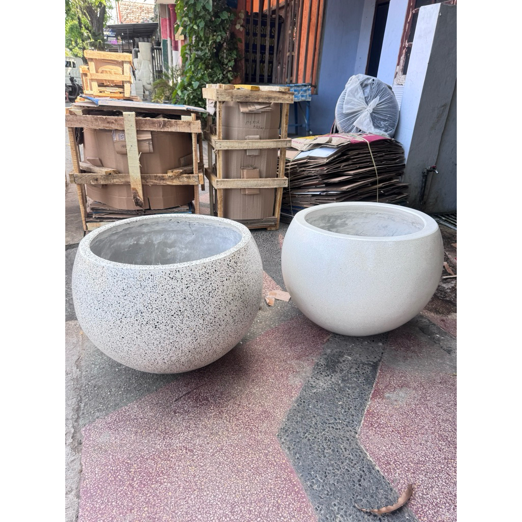 READYYY Pot Terazzo Marmer Size Besar Gentong / Kapsul