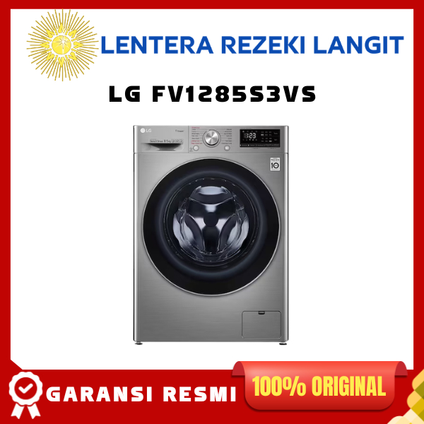 LG FV1285S3VS Mesin Cuci Front Loading 8.5Kg V1285S3VS LGFV1285S3VS FV1285