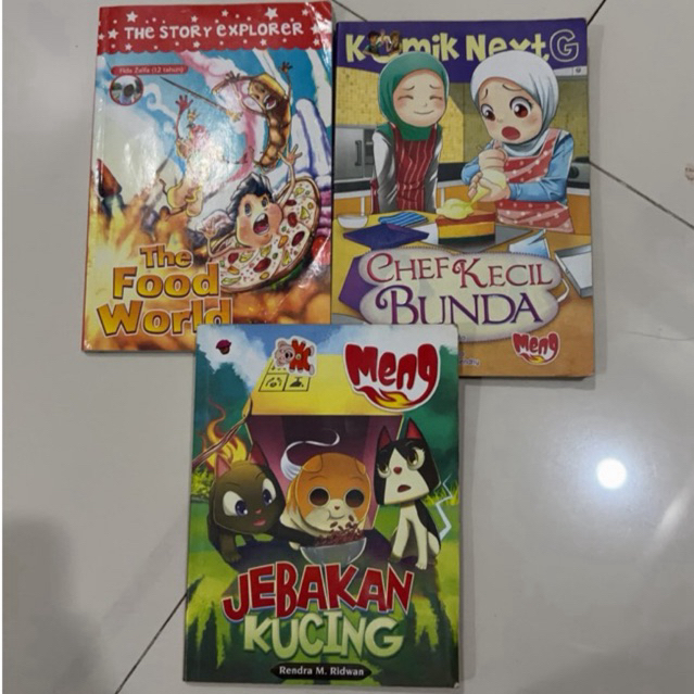 komik novel anak meng jebakan kucing komik next g chef kecil bunda the story explorer the food world