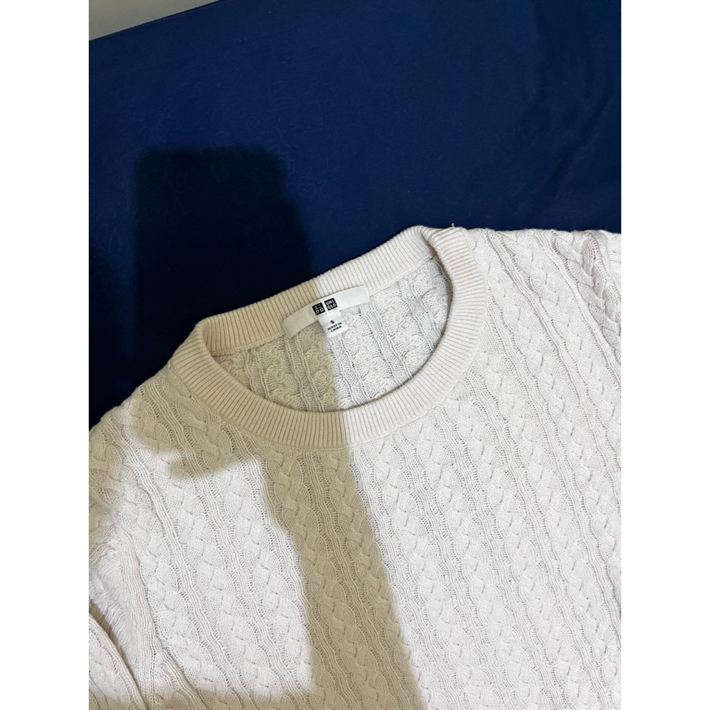 knit kepang cable uniqlo bw