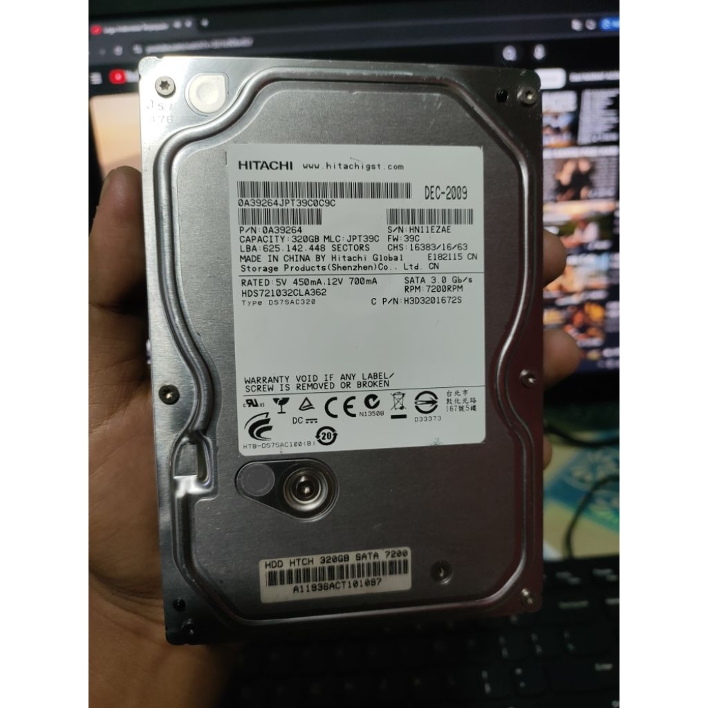 HDD Hitachi 320Gb PC Normal