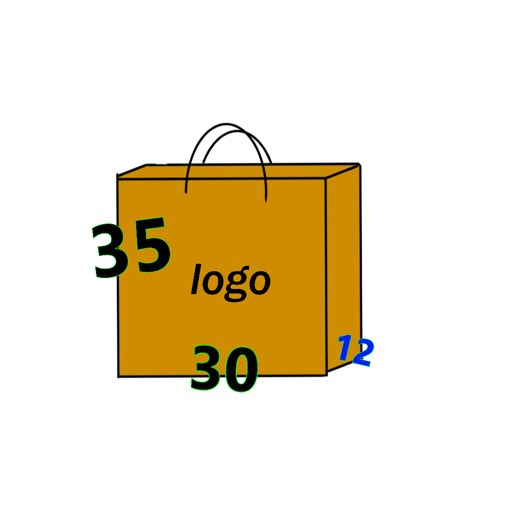 paperbag 30 x 12 x 35 sablon minimal 100pcs