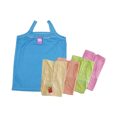 GROSIR 12 PCS KAOS SINGLET ANAK PEREMPUAN KAOS DALAM ANAK CEWEK LUSINAN ELITE RENDA