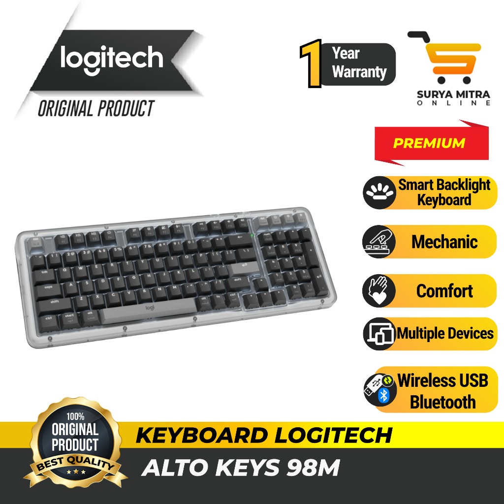 Keyboard Logitech Wireless Alto Keys 98M