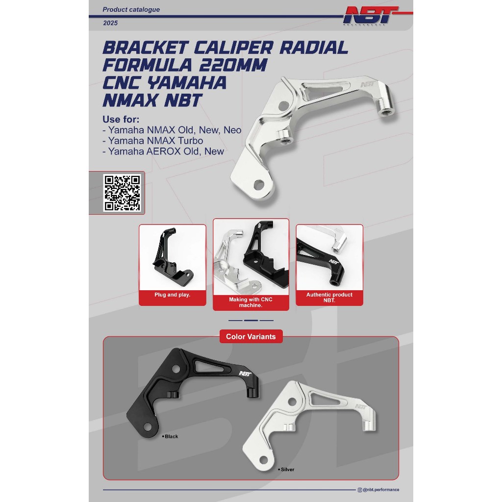 BRACKET CALIPER RADIAL FORMULA 220MM CNC YAMAHA NMAX NBT