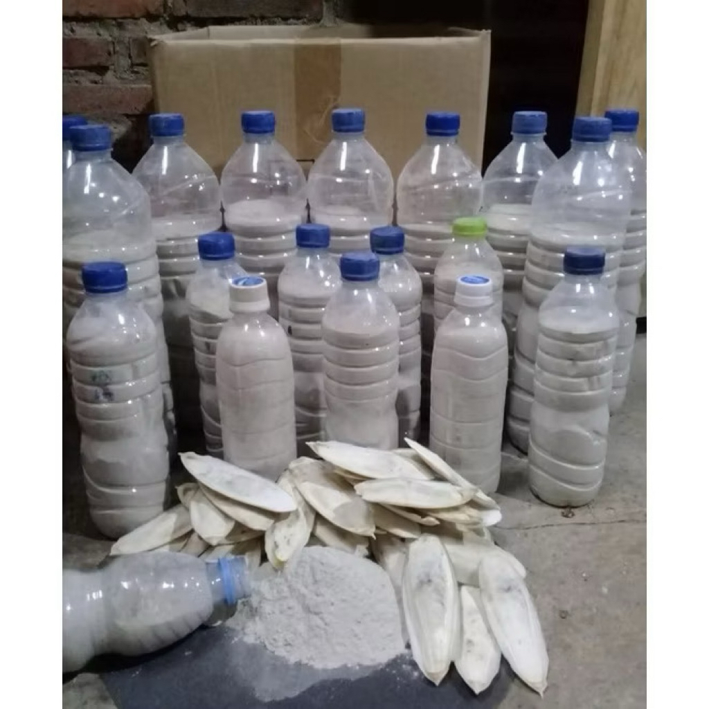 Tepung Kulit Sotong Halus kemasan 1 kg SUPER ASLI -proses cuci / Tepung Sotong Campuran Pakan Ternak