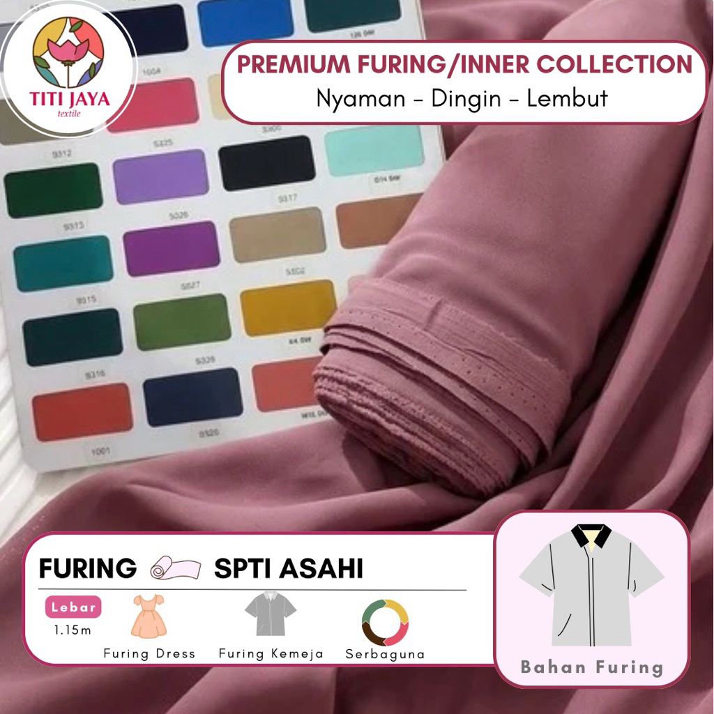 (TERMURAH !) FURING SPTI ASAHI PRIMA / INTERLINING INNER LAPISAN DALAM BAJU / PURING