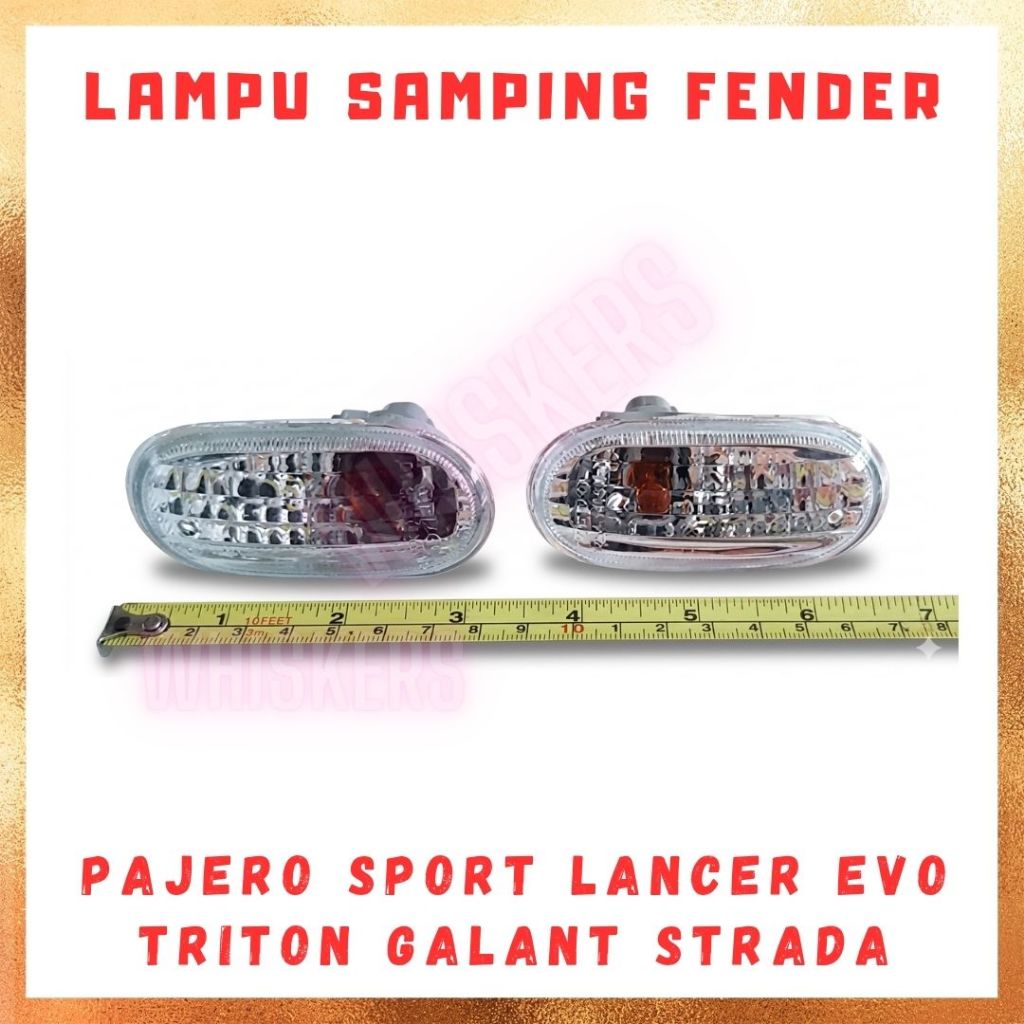 Lampu Samping Fender Sein Side Lamp Pajero Sport Lancer Evo Triton Galant Strada Kristal 1 SET Depo