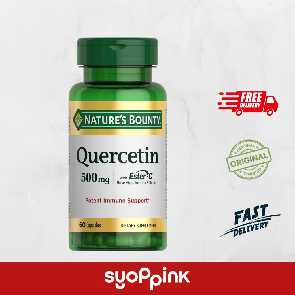 Nature's Bounty Quercetin 500mg with Ester-C 60 Capsules - Suplemen Quercetin dan Vitamin C