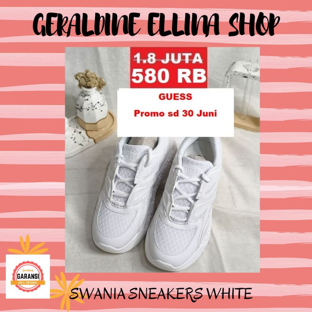 Sepatu sneakers Guess wanita 100% original SWANIA