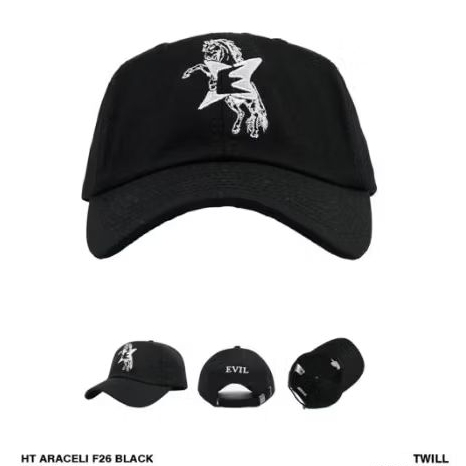 EVIL ARMY "HT ARACELI F26 BLACK" HAT/TOPI - HOOPS BANJARMASIN