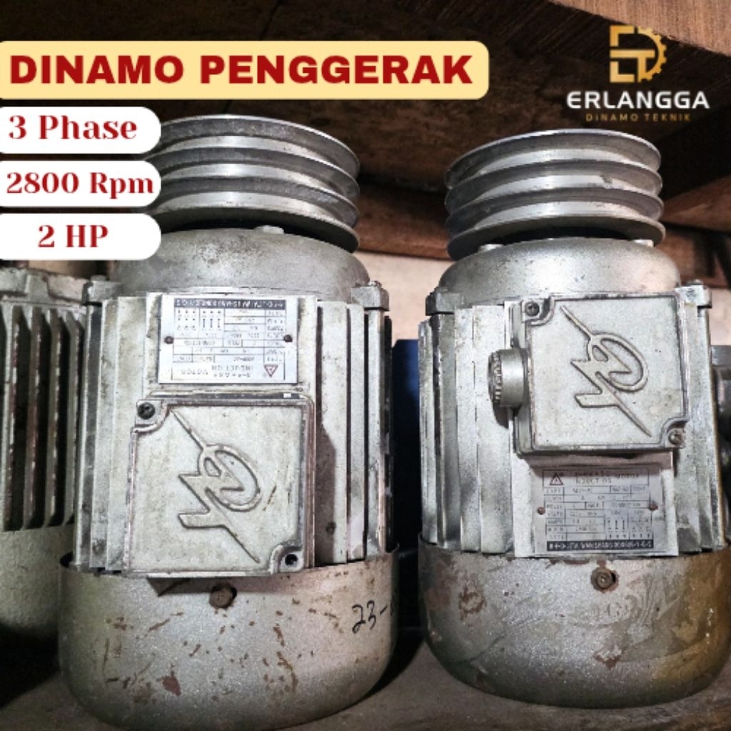 Dinamo Penggerak 2 HP – 2800 RPM – 3 Phase