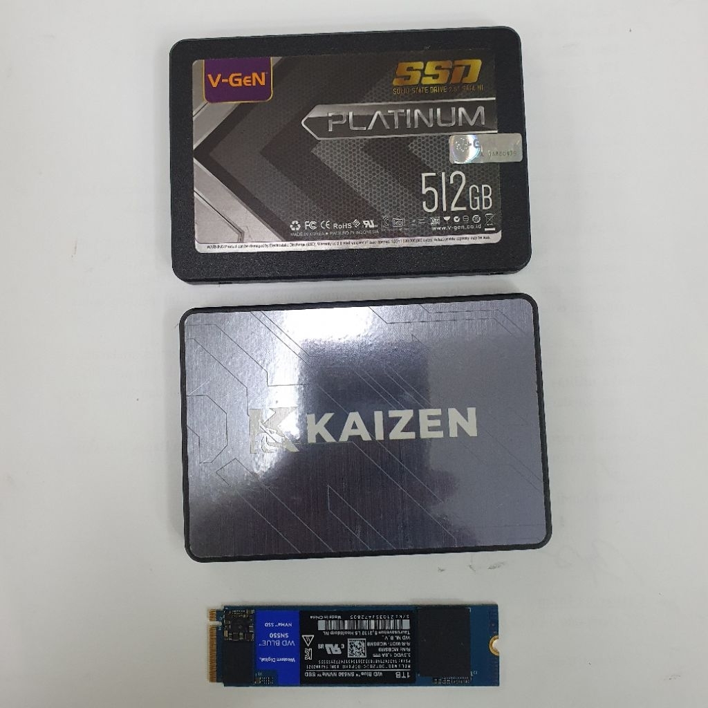 Copotan SSD NVMe WD Blue SN550 Bekas 1 TB & 512 GB | M.2 PCIe Gen3 x4 | Original WD Original Bergara