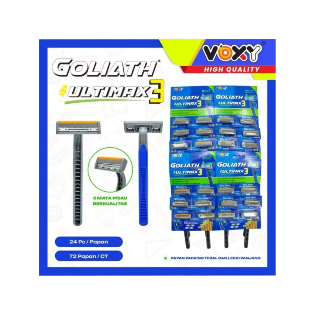 1pcs Alat Cukur Jenggot Goliath Ultimax 3 (tiga mata pisau)