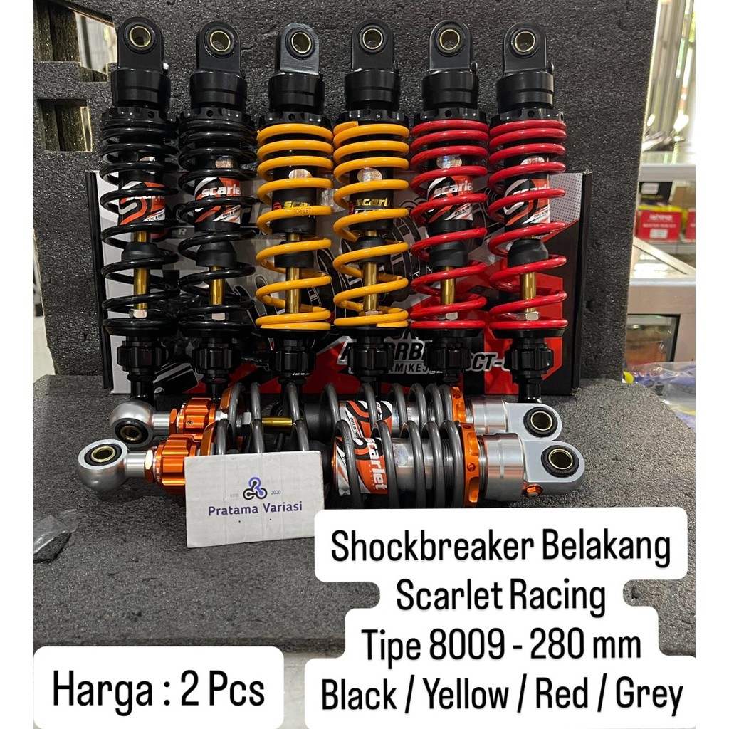 [Scarlet] Shock Breaker Belakang Scarlet Racing - Tipe 8009 uk 280 mm (O+U)