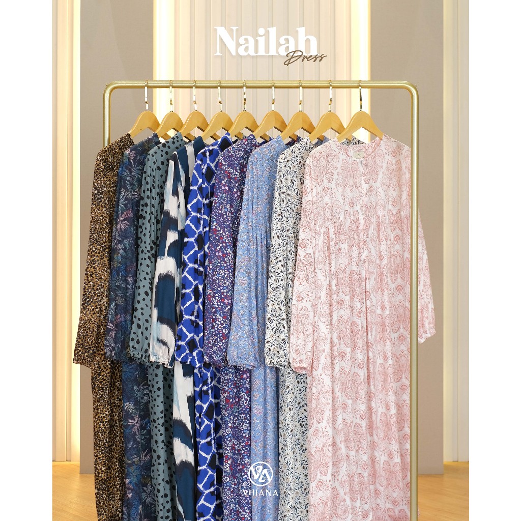 [VHIANA] NAILAH DRESS // Gamis Rayon Premium // Homedress Rayon by Vhiana