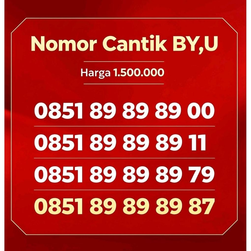 nomor cantik byu 55