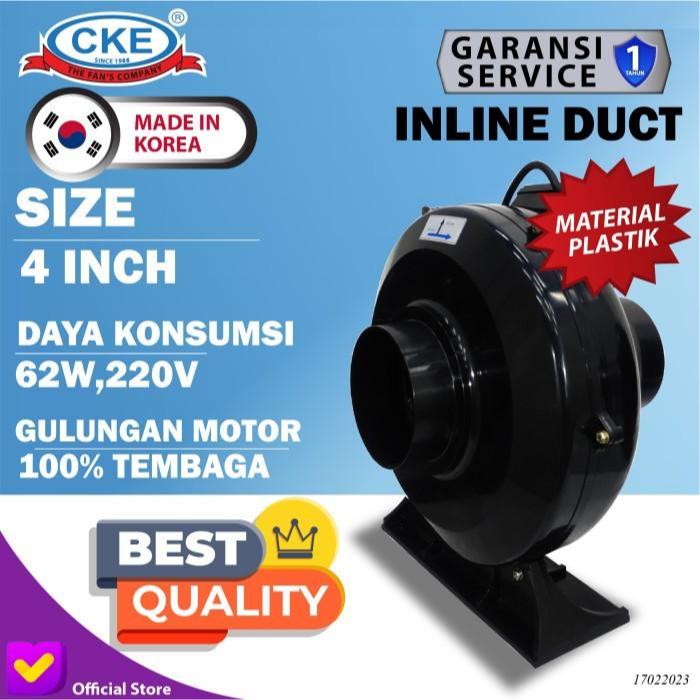 CKE Duct Inline Fan Plastik 4 Inch PP Centrifugal Inline Duct Fan 4 Inch