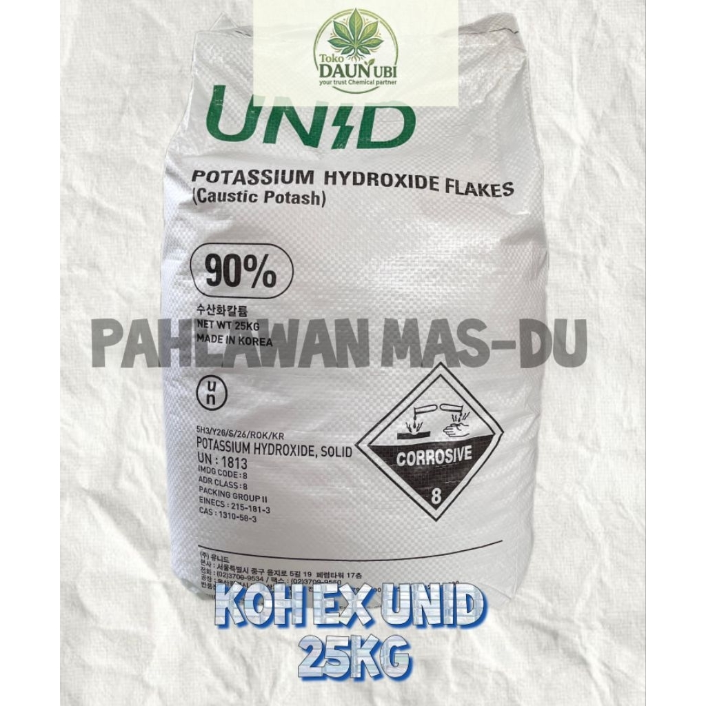 KOH EX UNID 25KG / KOH KOREA / KOH BAHAN BAKU SABUN 25 KG