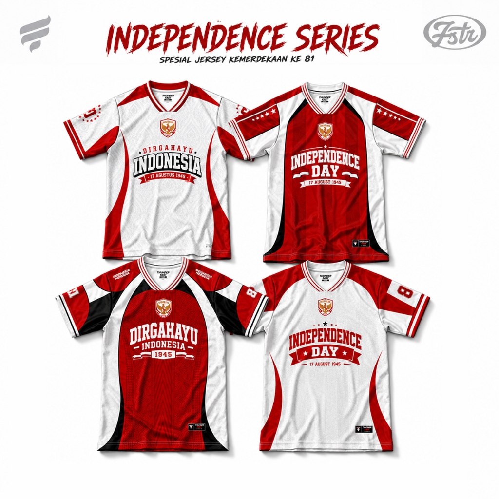 HGI Apparel - Jersey Series Kemerdekaan Ke - 81 - Baju Couple family Indonesia 17 Agustus 1945