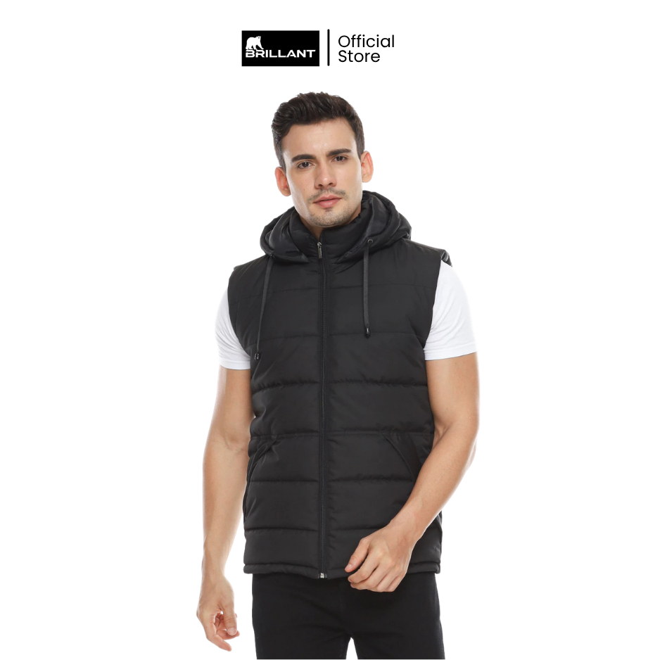 BRILLANT - Pizzly Rompi Hoodie Pria Bahan Parasut Despo Dacron
