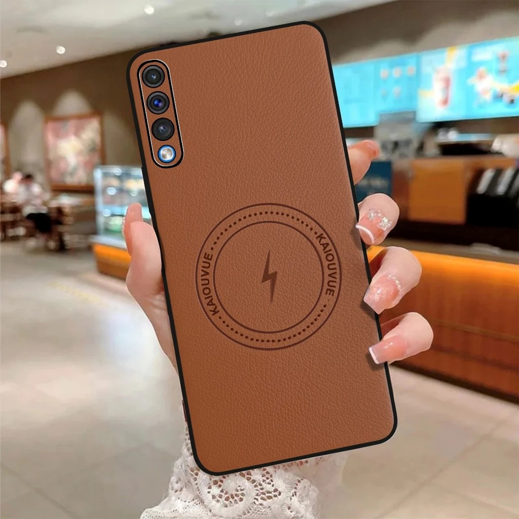 Case Samsung Galaxy A50 A50s A30s Softcase Luxury Magsafe Leather Magnetic Casing Handphone