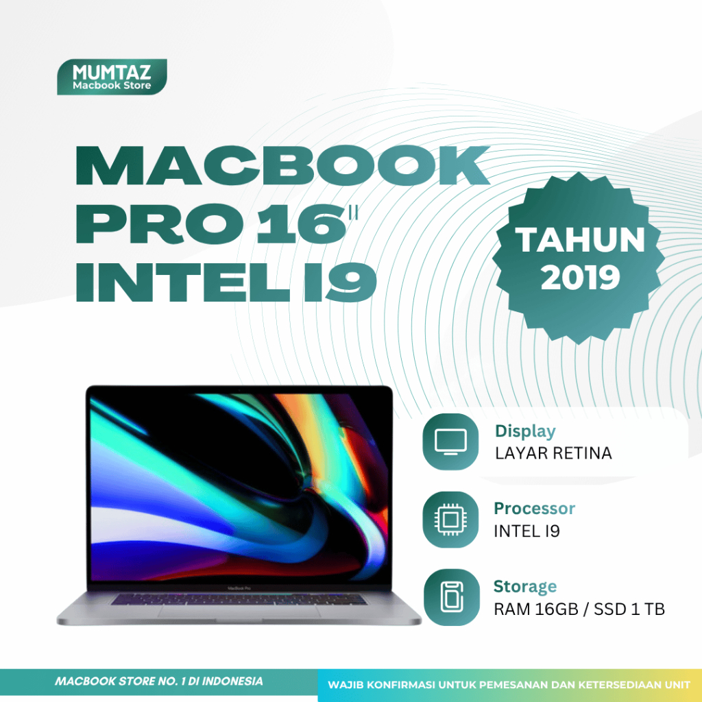 MacBook Pro 16" 2019 RAM 16GB/1TB