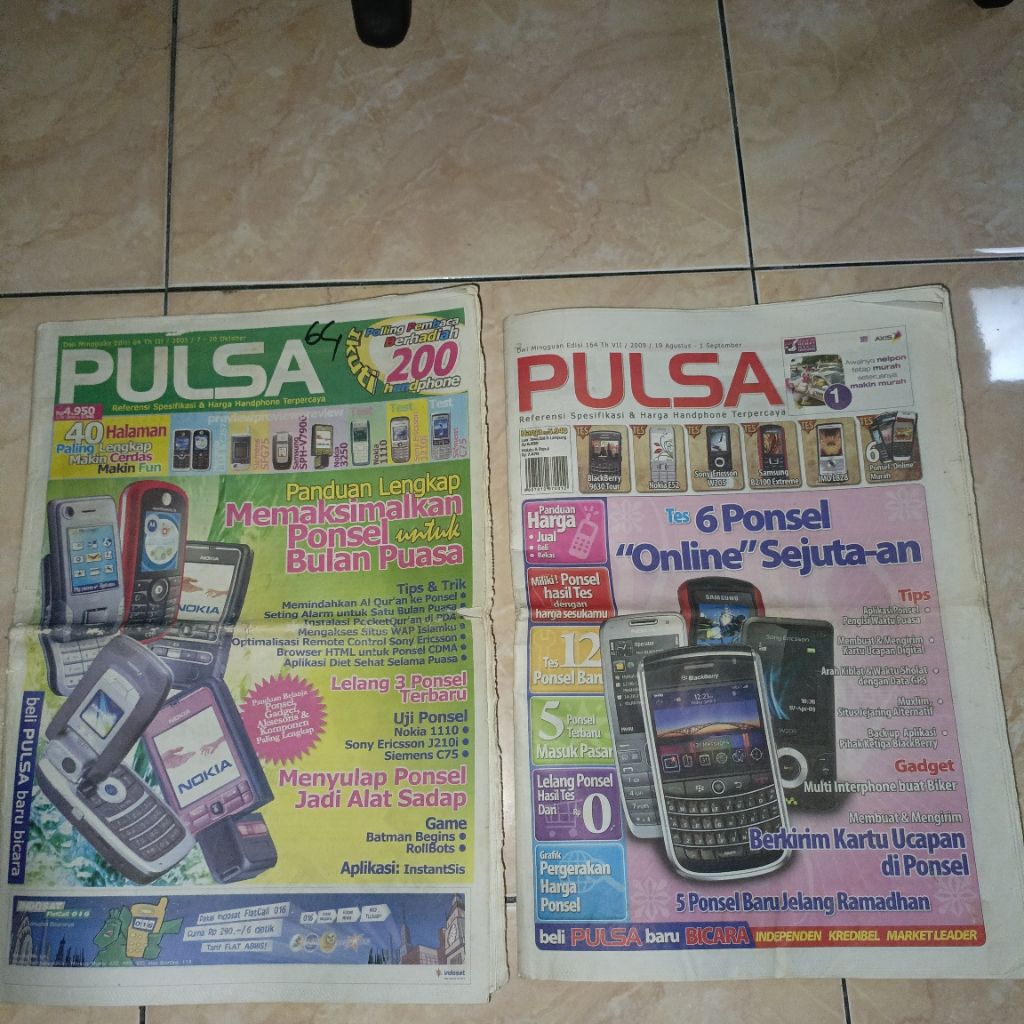 Borongan Tabloid PULSA edisi 64/2005 dan 164/2009