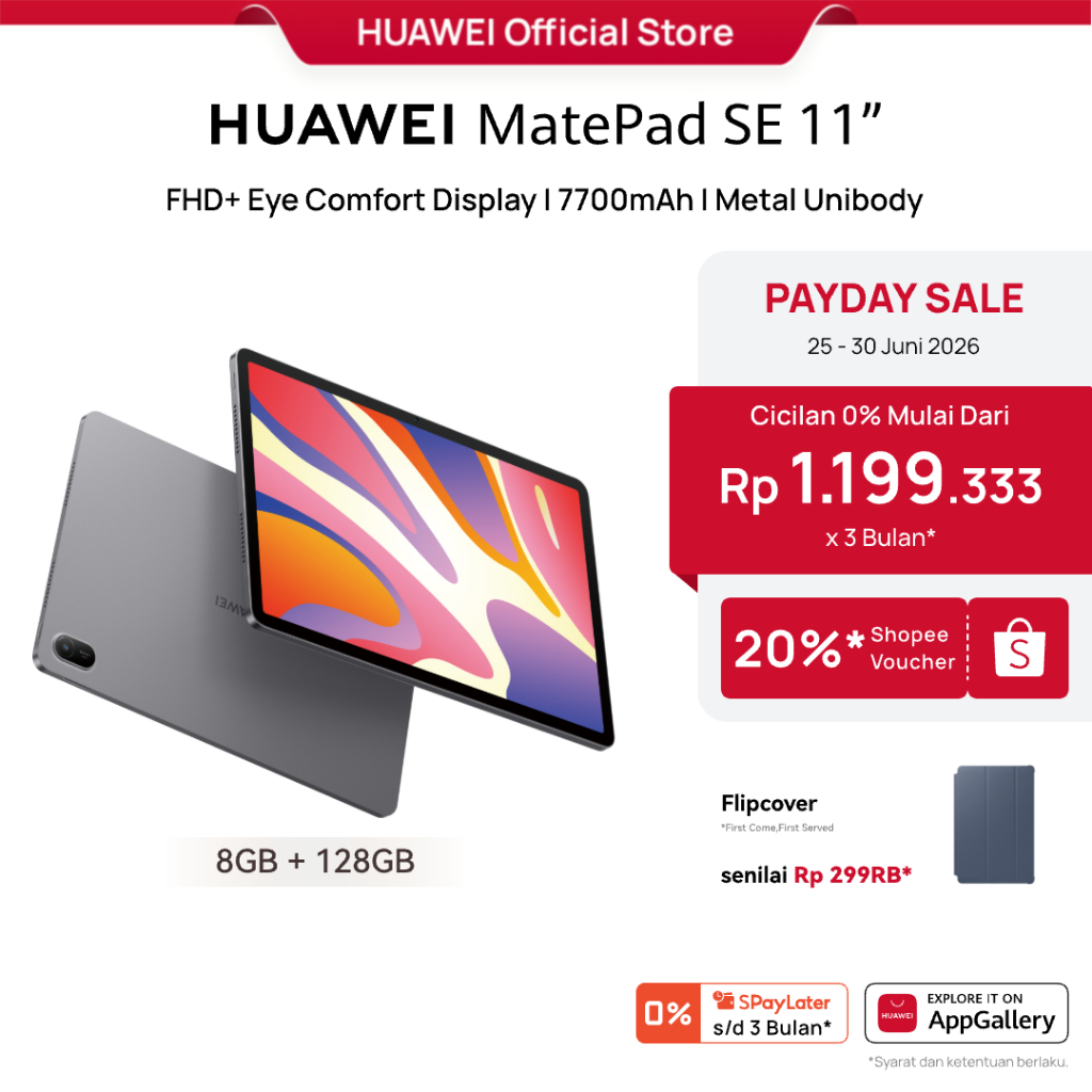 [PAYDAY | TOP 1] HUAWEI MatePad SE 11" Tablet [up to 8+128GB] | FHD+ Eye Comfort Display | 7700mAh |