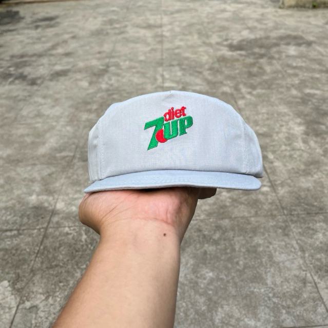 DIET 7 UP CAP Gray Vintage Hat SnapBack Adjustable
