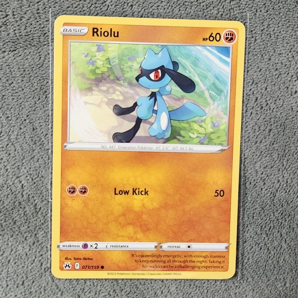 Riolu Pokemon Card English [Common] - Original Crown Zenith EN TCG Kartu Inggris