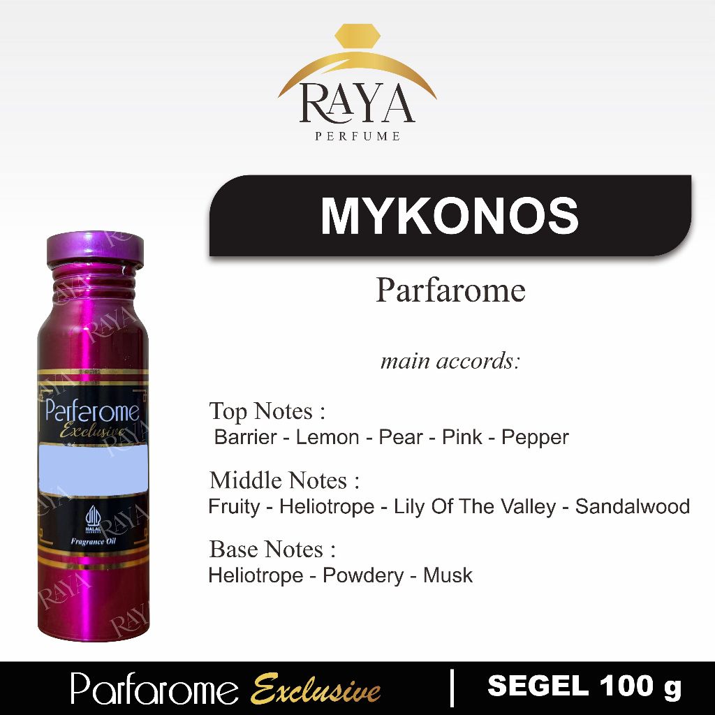 MYKONOS - Bibit Parfum Parfarome Exclusive - Segel 100 Gr