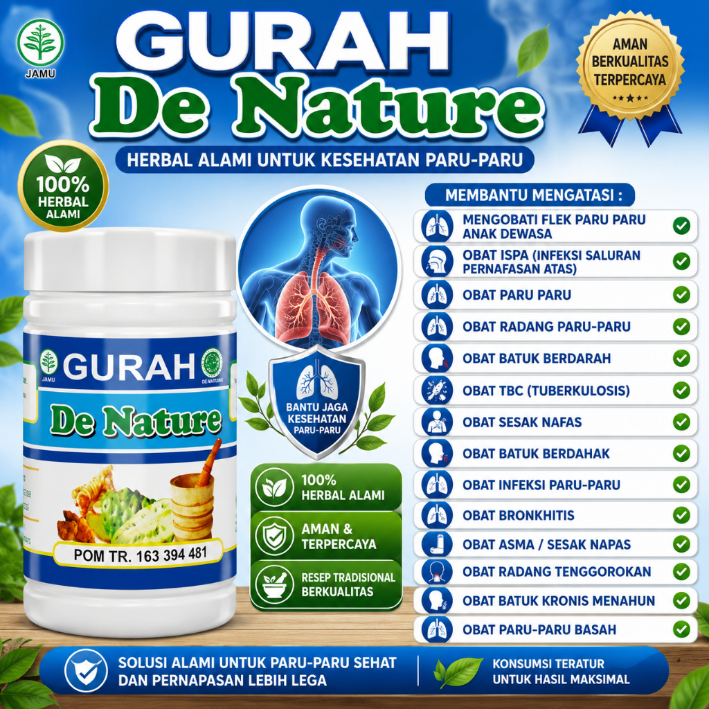 Obat Asma TBC Tb Flek Paru Paru Basah Anak Batuk Berdarah Infeksi Paru Gurah De Nature