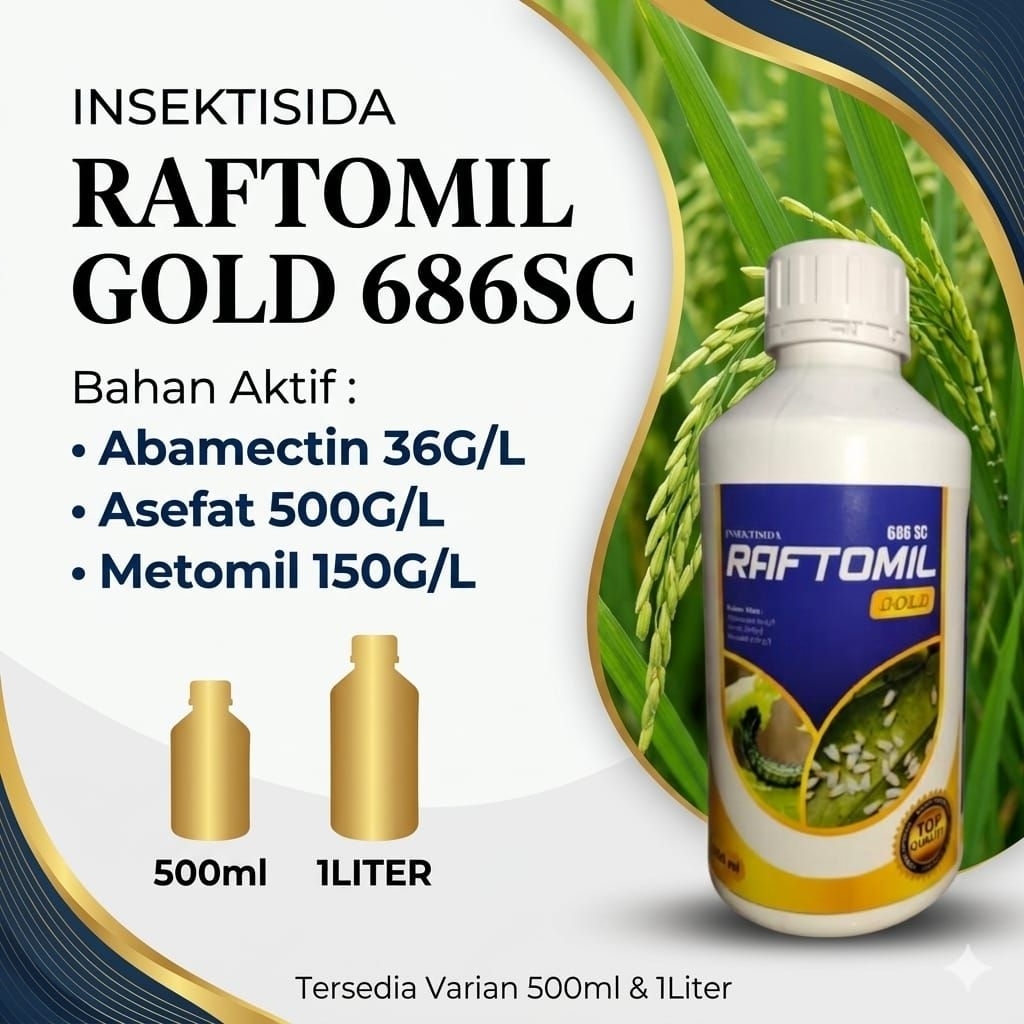 insektisida raftomil gold 686sc, abamectin, asefat, metomil