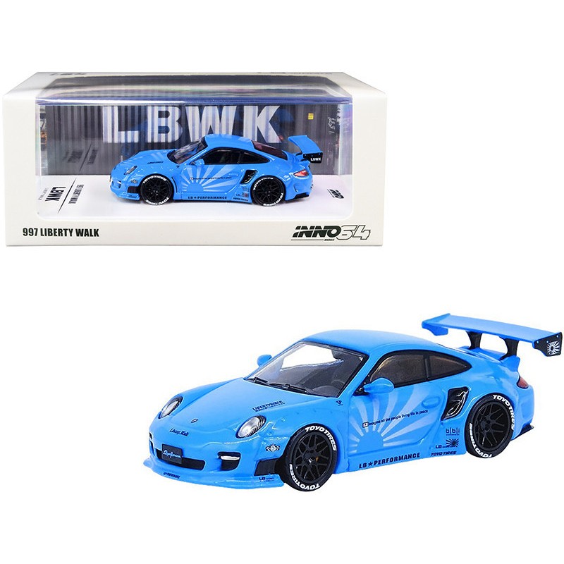 Inno64 LBWK Liberty Walk Porsche 997 Baby Blue