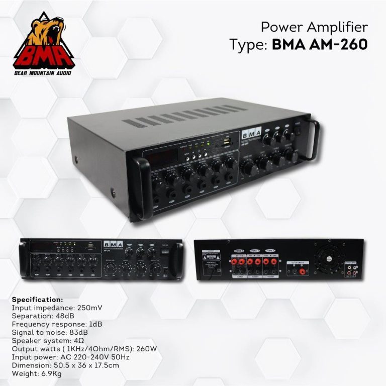 Amplifier BMA AM-260 Power Amplifier / POWER MASJID / POWER TOA