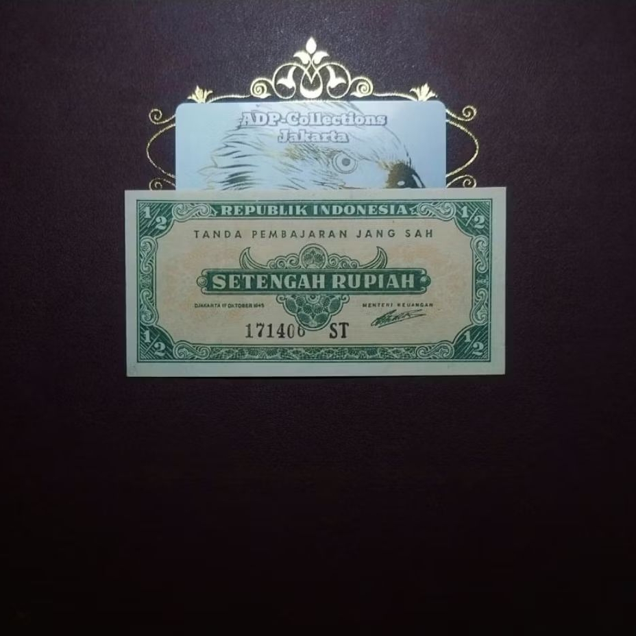 Uang Kuno ½ Rupiah Ori Tahun 1945