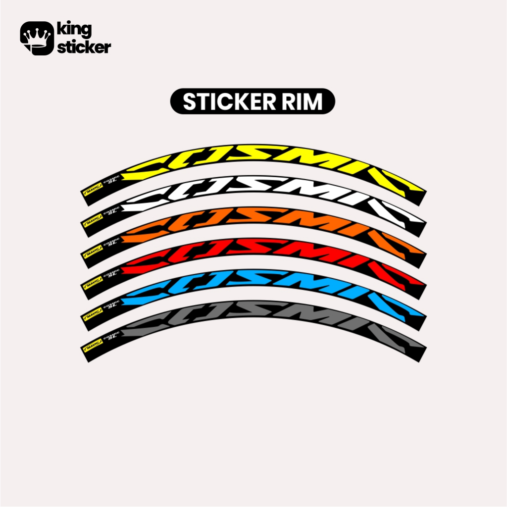 Sticker COSMIC Decal Velg Sepeda RIM MTB Road Bike Keren Racing Style