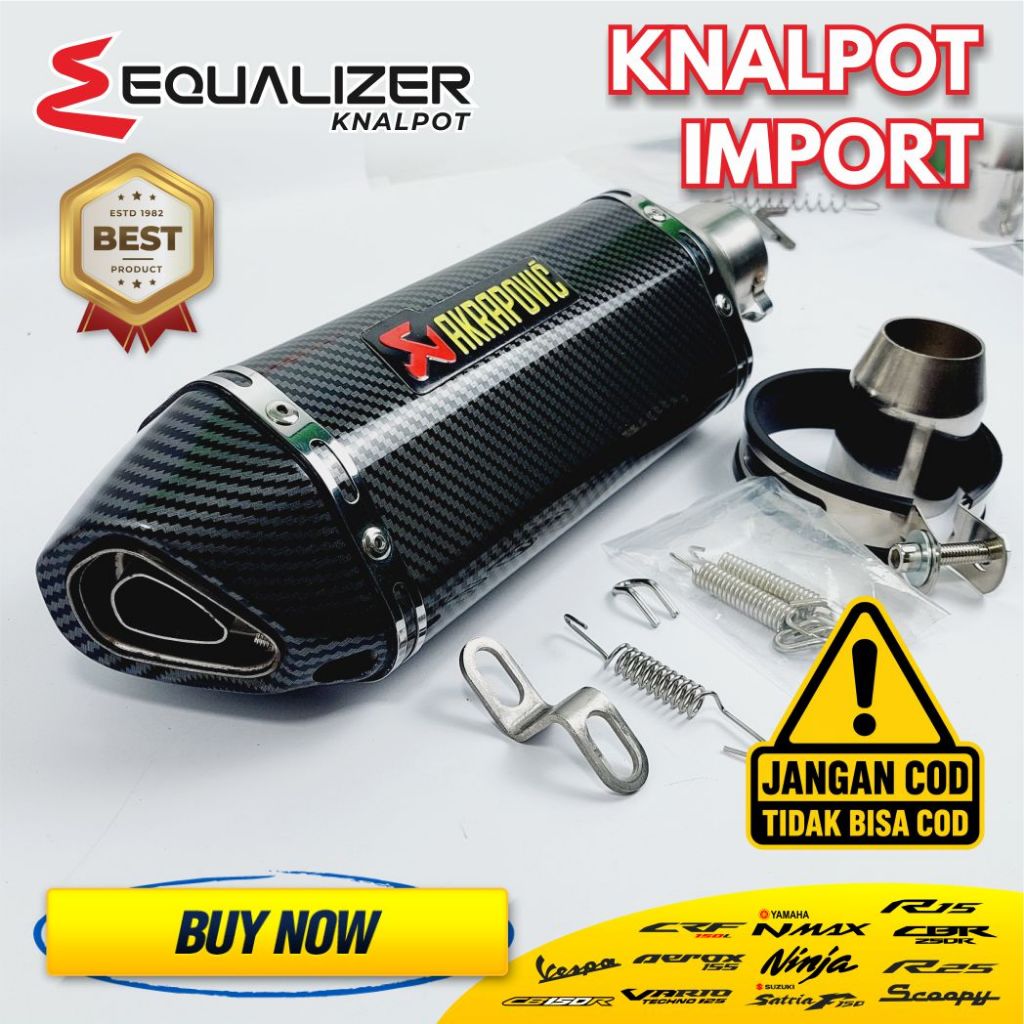 Knalpot Import Taiwan Knalpot Impor Taiwan Knalpot Taiwan Racing Akrapovic Hexagonal Carbon Printing