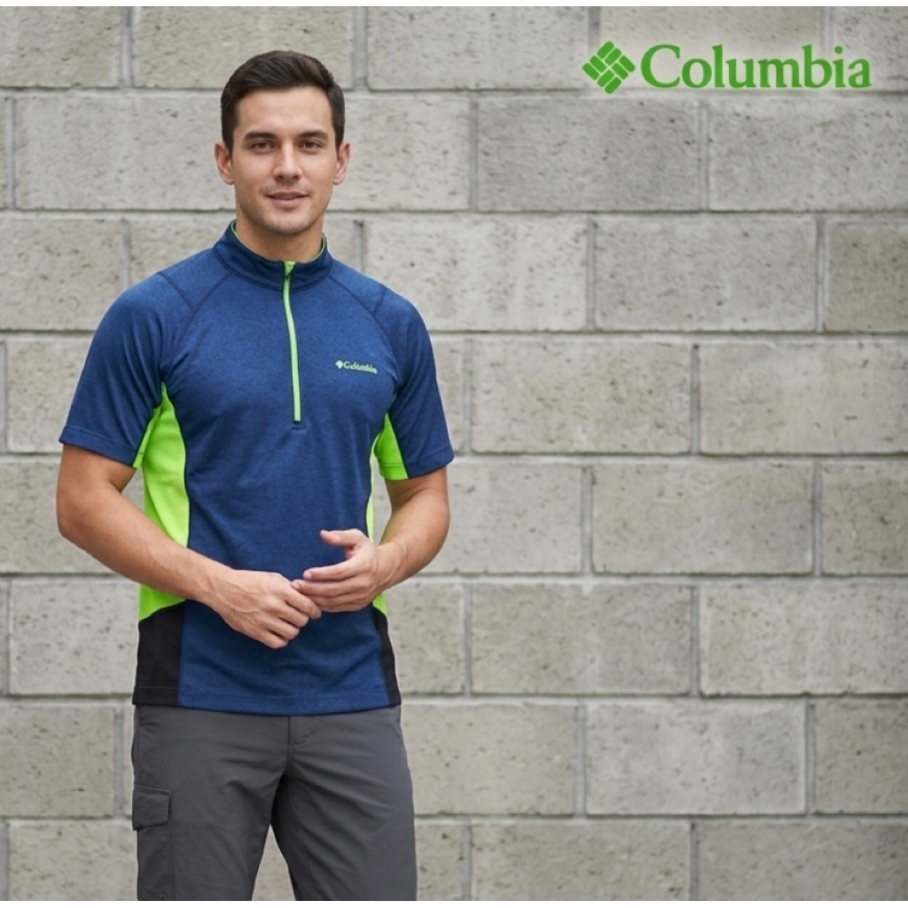 Kaos Outdoor Polo Shirt Pria   COLUMBiA 100 Omni Wick Preloved