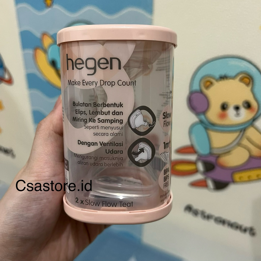 Hegen Teat Nipple Dot Botol Bayi Hegen isi 2 pcs - Slow Flow Teat Hegen