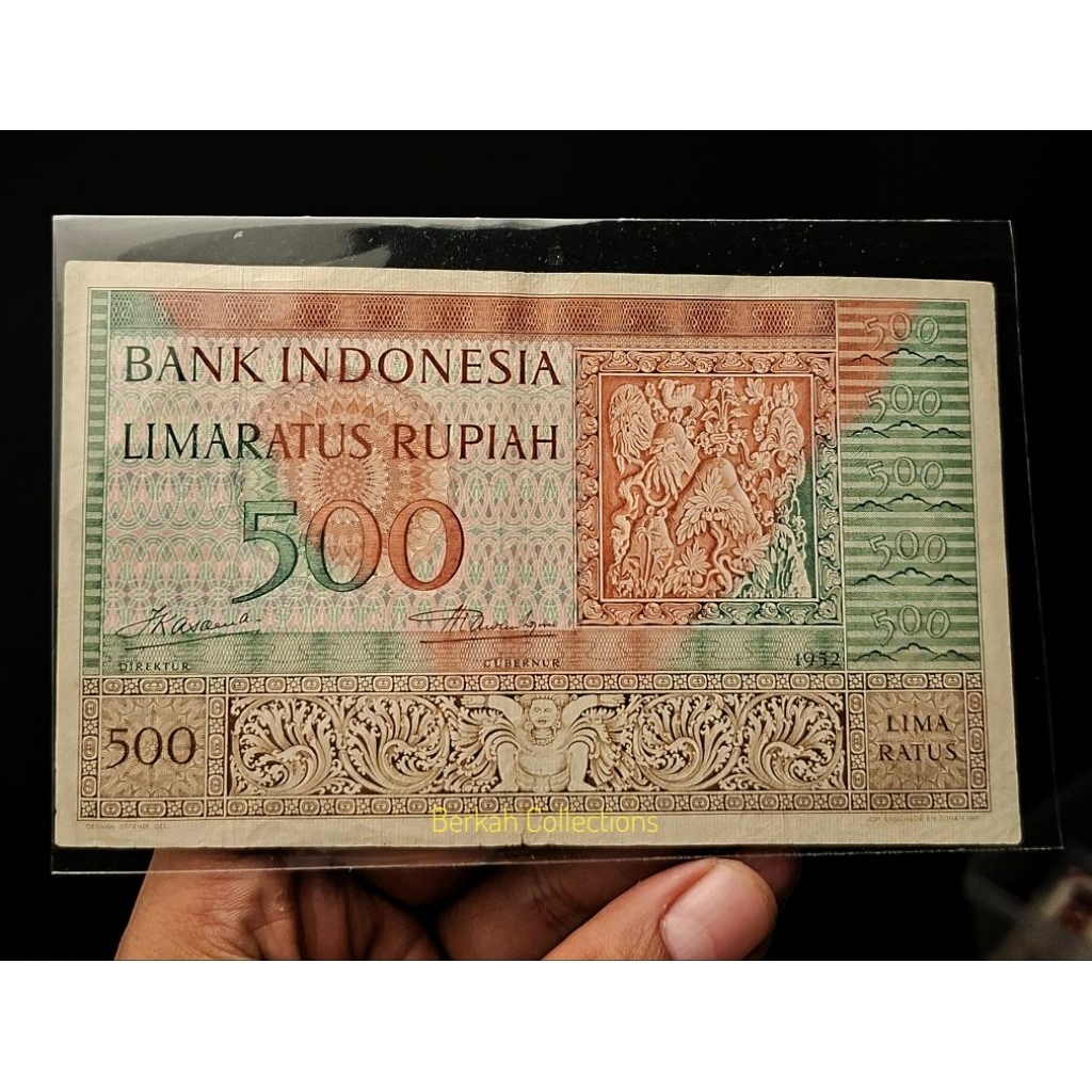 uang 500 rupiah seri budaya tahun 1952 asli
