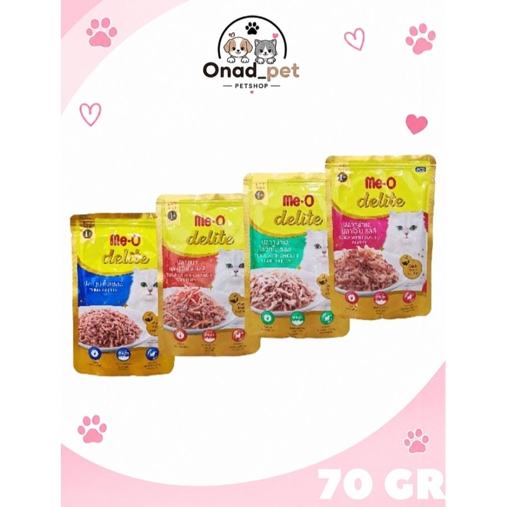 Makanan Basah Kucing Meo Delite Pouch 70g