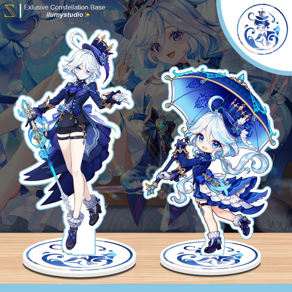 Genshin Impact FURINA Figure Standee akrilik - Exlusive Constellation Base ilumystudio