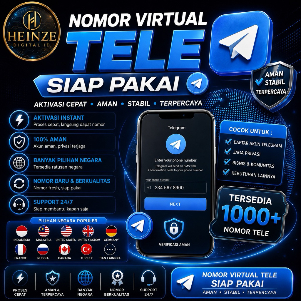 Nomor Virtual Telegram Tanpa Premium Start IDR 20K