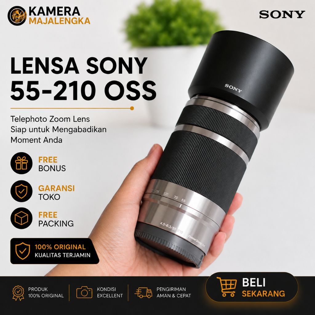 LENSA TELE SONY 55-210 MM - LENSA TELE SONY MURAH SIAP PAKAI